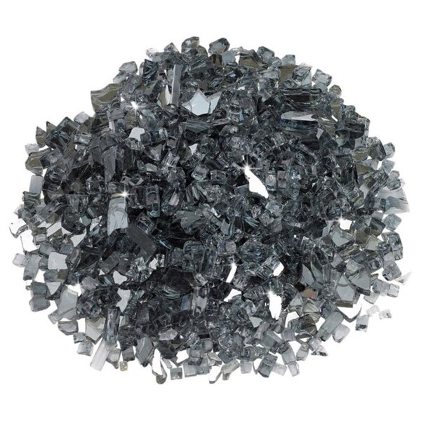 American Fire Glass 0.25 in. Gray Reflective Fire Glass - 10 lbs AFF-GRYRF-10-J - main